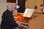 Geoff at the organ console